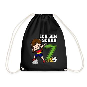 Football Girl J’ai déjà 7 ans - Sac de sport léger - noir - Devant