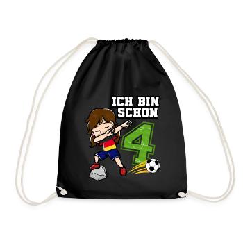 Football Girl J’ai déjà 4 ans - Sac de sport léger - noir - Devant