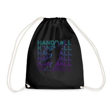 Joueur de handball Retro - Sac de sport léger - noir - Devant