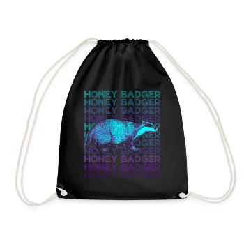 Miel Blaireau Rétro - Sac de sport léger - noir - Devant