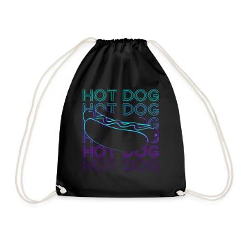 Hot Dog Rétro - Sac de sport léger - noir - Devant
