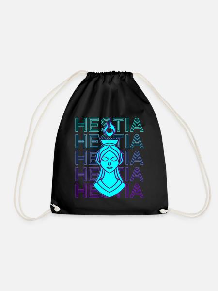 Hestia Greek Goddess Ancient Greek Mytho - Drawstring Bag - black