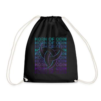 Celtic Knot Horn par Odin Viking Retro - Sac de sport léger - noir - Devant