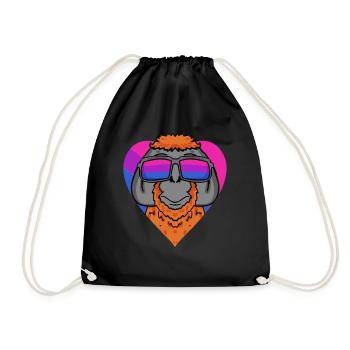 Cadeau orang-outan bisexuel - Sac de sport léger - noir - Devant
