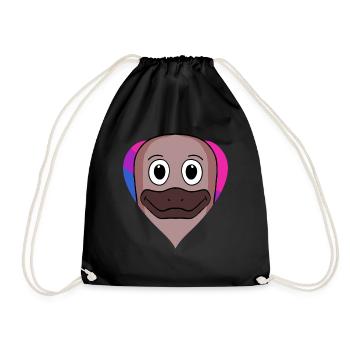 Bisexuell Schnabeltier Geschenk - Turnbeutel - Schwarz - Vorne