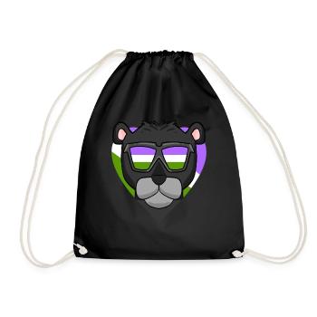 Panthère noire Genderqueer - Sac de sport léger - noir - Devant
