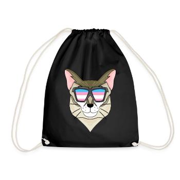Transgenre Transsexuel Singaporea Cat Gift - Sac de sport léger - noir - Devant