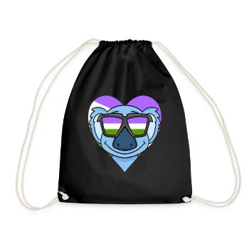 Genderqueer Koala - Sac de sport léger - noir - Devant