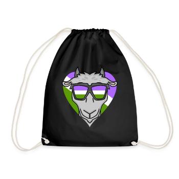 Genderqueer Chèvre - Sac de sport léger - noir - Devant