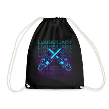 Lumberjack Lumberjack Retro - Drawstring Bag - black - Front