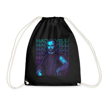 Niccolo Machiaveli The Prince Retro - Drawstring Bag - black - Front