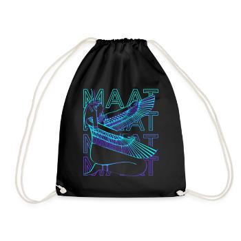 Maat Egyptian Goddess Egyptian Mythology - Drawstring Bag - black - Front