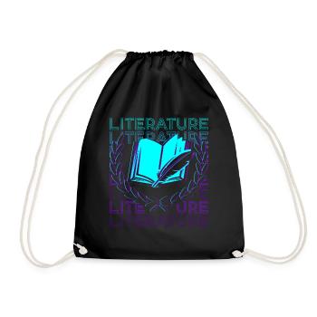 Literatur Englisch Bücher Literarische Retro - Turnbeutel - Schwarz - Vorne