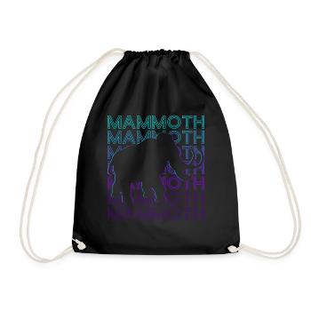 Mammut Elefant Retro - Turnbeutel - Schwarz - Vorne