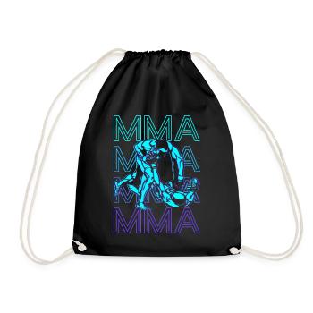 MMA Gemischte Kampfsportarten Retro - Turnbeutel - Schwarz - Vorne