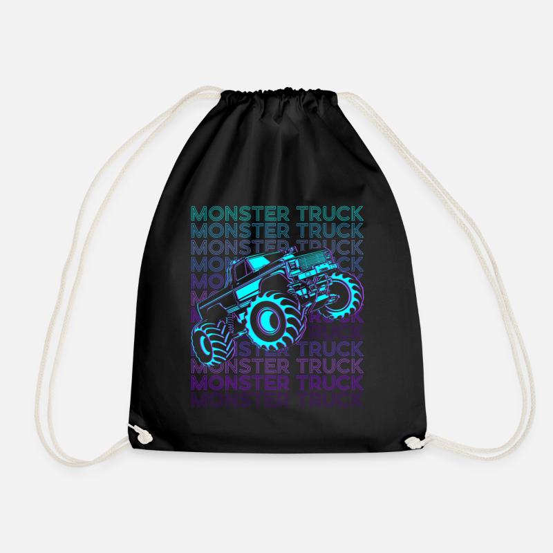 Monstertruck Retro - Turnbeutel - Schwarz