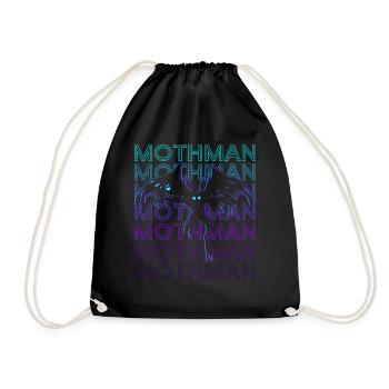 Mothman Crypto Cryptozoology Retro - Drawstring Bag - black - Front