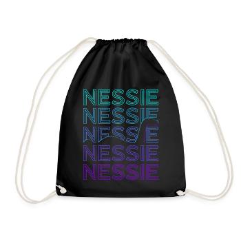Loch Ness Monster Nessie Kryptide Kryptozoologie - Turnbeutel - Schwarz - Vorne