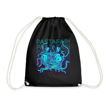 Fliegendes Spaghettimonster Pastafari Pastafariani - Turnbeutel - Schwarz - Vorne
