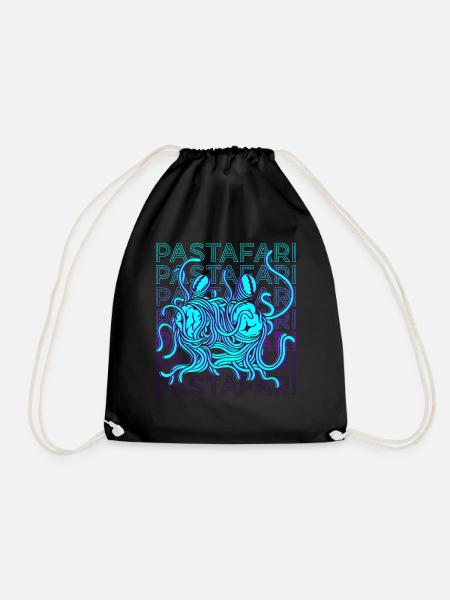 Flying Spaghetti Monster Pastafari Pastafariani - Drawstring Bag - black