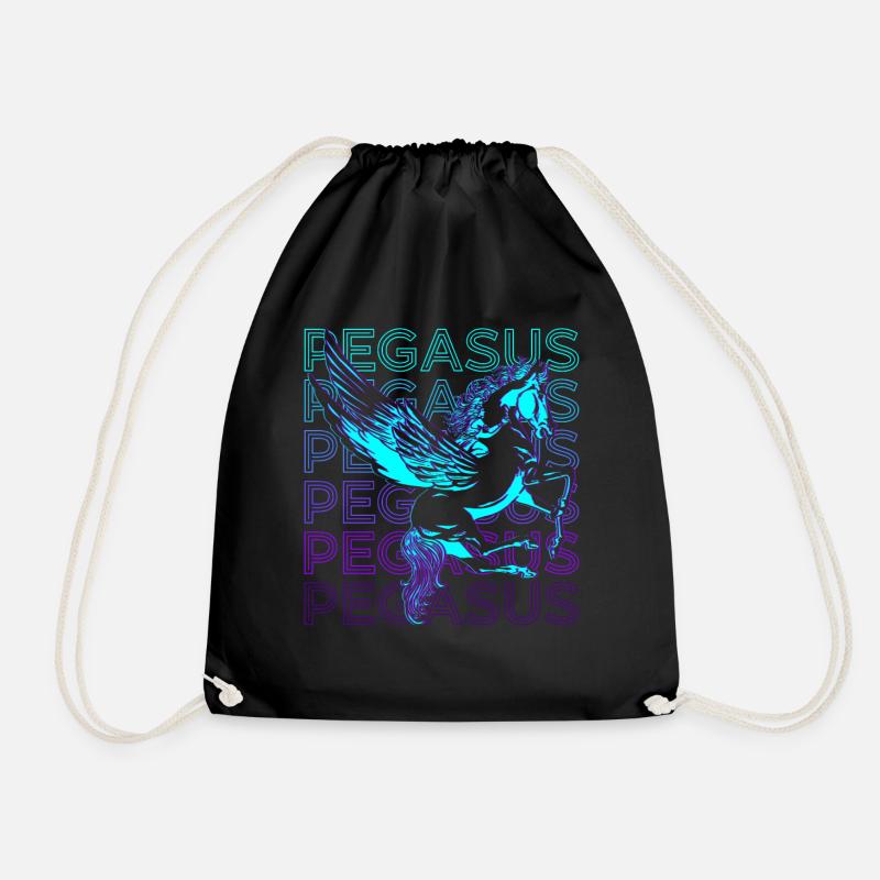 Pégase Mythologie grecque Cheval ailé A - Sac de sport léger - noir
