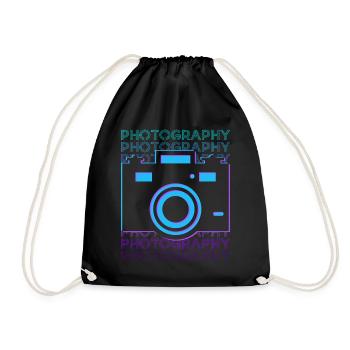 Photographie Photographe Appareil Photo Rétro - Sac de sport léger - noir - Devant