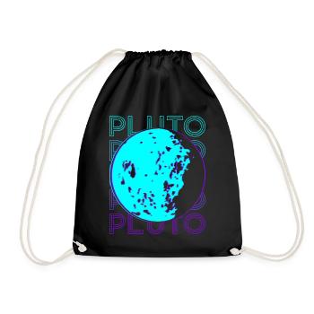 Pluto Retro - Drawstring Bag - black - Front