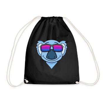 Bisexual Koala Bisexuality Gift - Drawstring Bag - black - Front