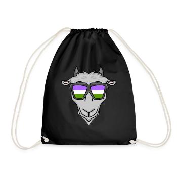 Genderqueer Chèvre - Sac de sport léger - noir - Devant