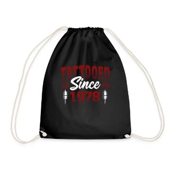 Tatoué depuis 1978 Thème Rose Rouge - Sac de sport léger - noir - Devant