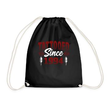 Tatoué depuis 1994 Thème Rose Rouge - Sac de sport léger - noir - Devant
