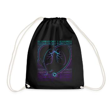 Inhalothérapeute Thérapie respiratoire Retro - Sac de sport léger - noir - Devant
