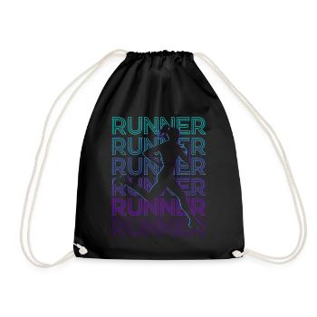 Runners Run Rétro - Sac de sport léger - noir - Devant
