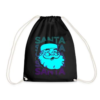 Père Noël Rétro - Sac de sport léger - noir - Devant