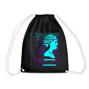 Sculpture Sculptor Retro - Drawstring Bag - black - Front