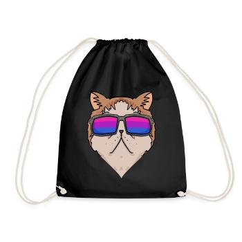 Bisexuell Exotische Kurzhaarkatze Katze Geschenk - Turnbeutel - Schwarz - Vorne