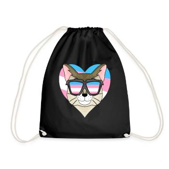 Transgenre Transsexuel Singaporea Cat Gift - Sac de sport léger - noir - Devant