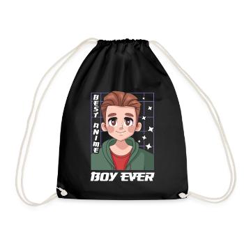 Best Anime Boy Ever | Anime Lover | Otaku Shirt | - Turnbeutel - Schwarz - Vorne