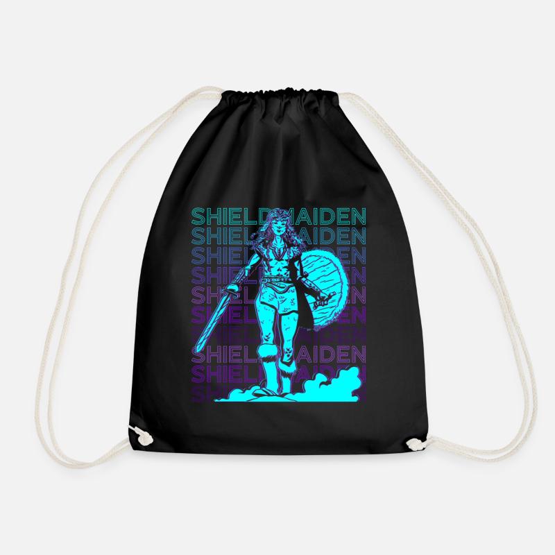 Shieldmaiden Schildmaid Wikinger Nordische Mytholo - Turnbeutel - Schwarz