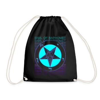 Seal of Baphomet Pentagram Occult Magic - Drawstring Bag - black - Front