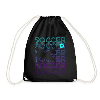 Joueur de football Rétro - Sac de sport léger - noir - Devant