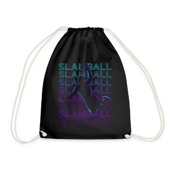 Slamball Spieler Retro - Turnbeutel - Schwarz - Vorne