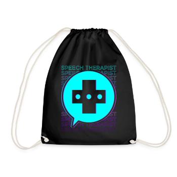 Speech Therapist Speech Therapy Retro - Drawstring Bag - black - Front