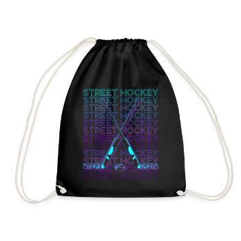 Joueur de hockey de rue Rétro - Sac de sport léger - noir - Devant