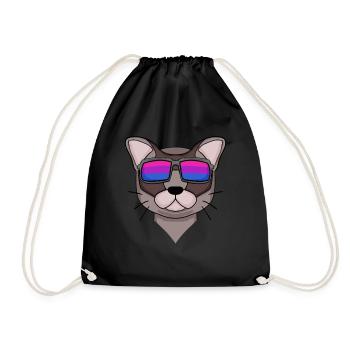Cadeau de chat bisexuel de Birmanie - Sac de sport léger - noir - Devant