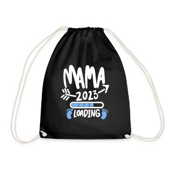 Mom 2023 Mother Pregnancy Pregnant - Drawstring Bag - black - Front