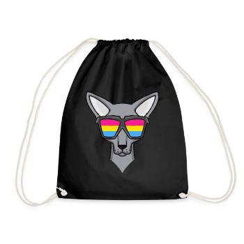 Pansexuell Sphynx - Katze mit Brille - Turnbeutel - Schwarz - Vorne