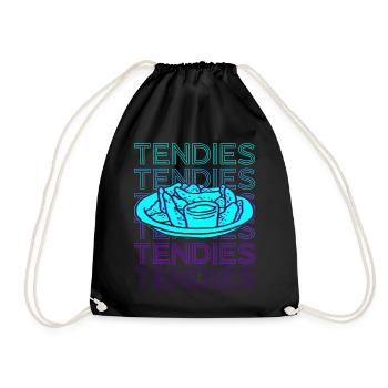 Tendies Chicken Tender Retro - Drawstring Bag - black - Front