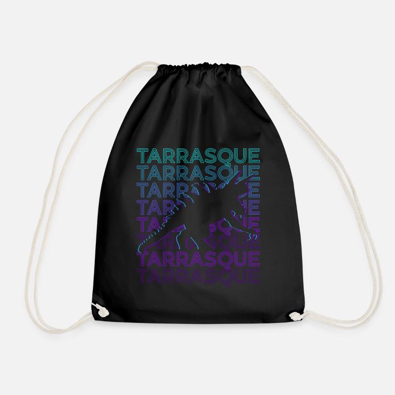 Tarrasque French Mythology Ancient Monsters Re - Drawstring Bag - black