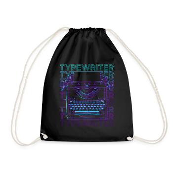 Type de machine à écrire Retro - Sac de sport léger - noir - Devant